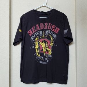 Headrush Black Graphic Tee.  Size 2XL